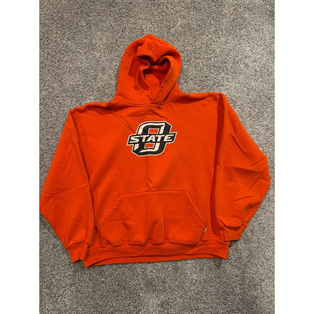 VTG Sweatshirt L Orange Russell Athletic Oklahoma State University OSU Hoodie